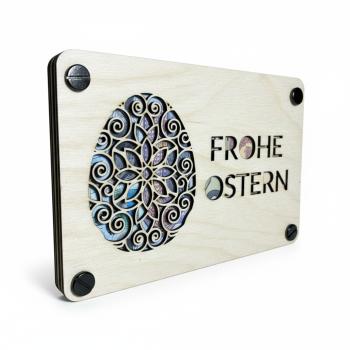 Preview: Geld Geschenke zu Ostern: Stilvolle Geld Geschenkkarte - Holzkarte - personalisiert – Die perfekte Geschenkidee für deine Liebsten!